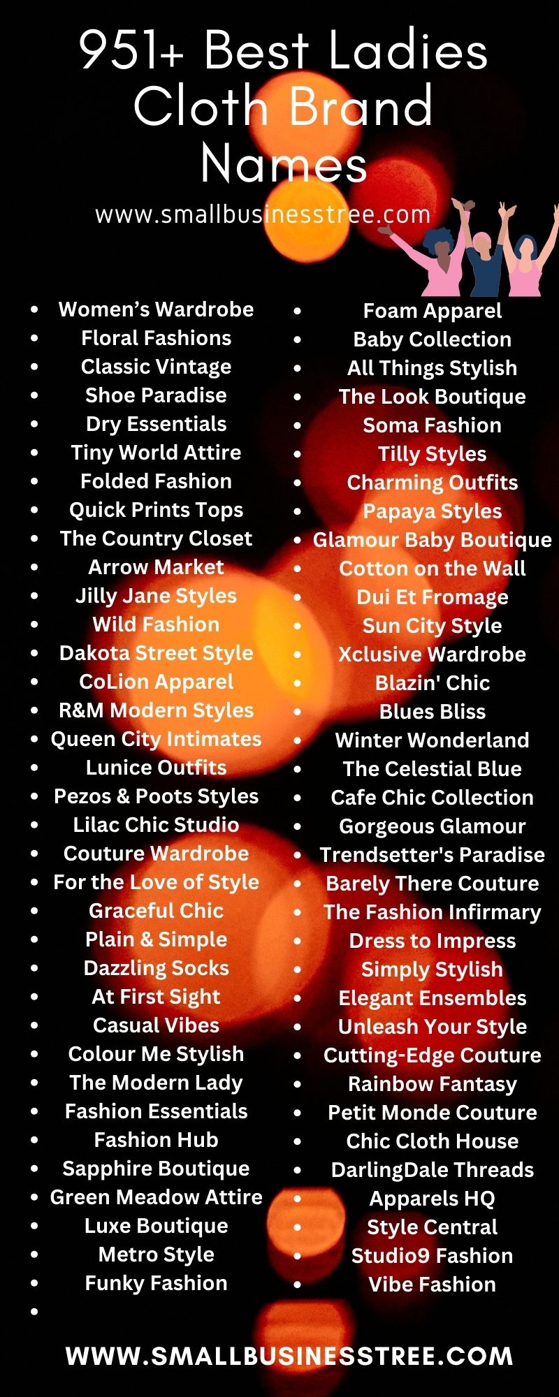Ladies Cloth Brand Names List