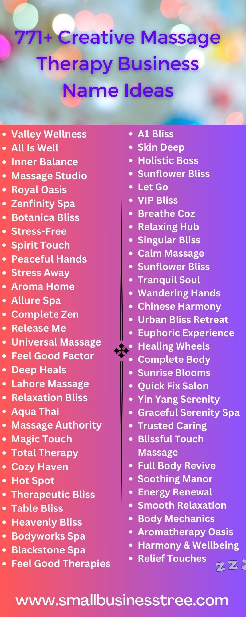 Massage Business Name Ideas